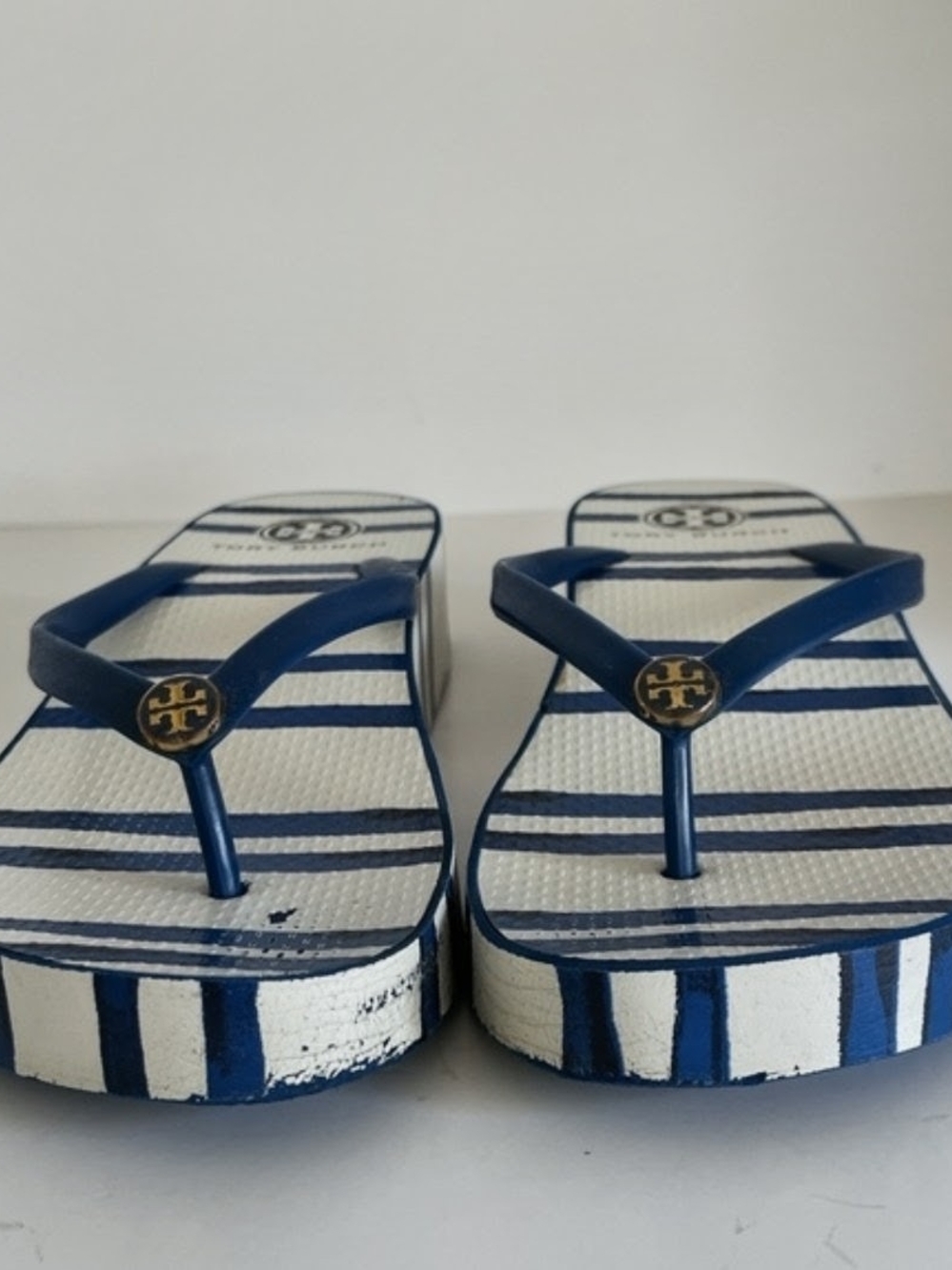 Tory Burch Blue & White Stripe Men’s Bag - Picture 5 of 9